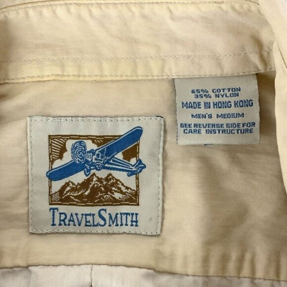 Travel Smith Shirt Mens Size Medium Vented Long Sleeve Safari Fishing Outdoors - Picture 5 of 6